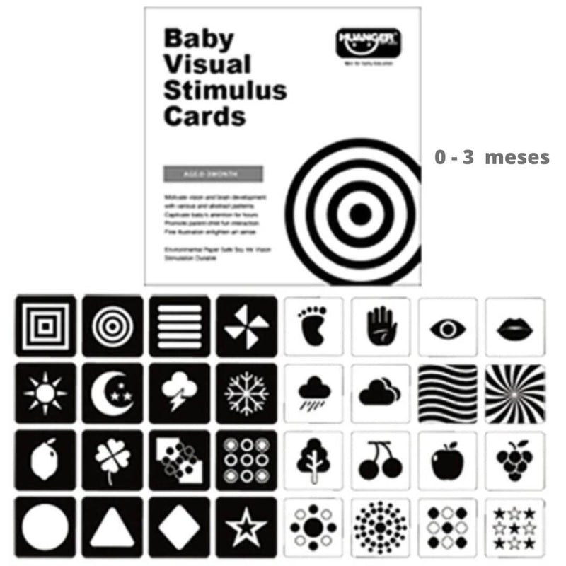 Brinquedo Flash Cards De Alto Contraste Para Aprendizado e Auto Conhecimento