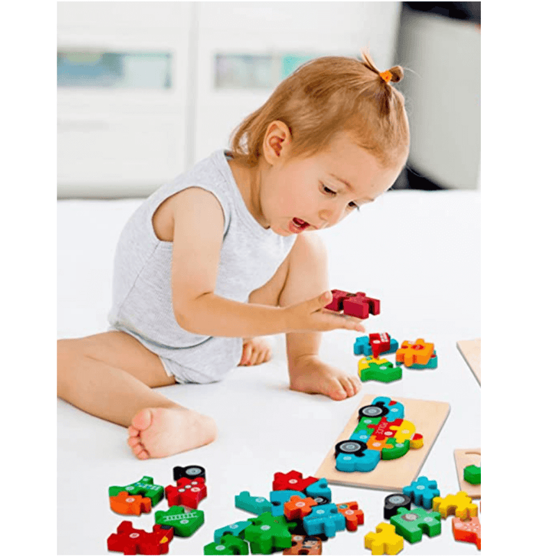 Quebra Cabeça Colorido Montessori