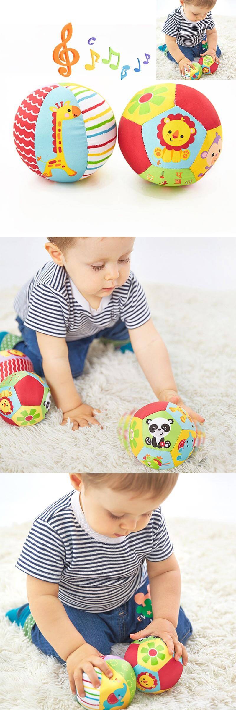 Bola Colorida com Sininhos Para bebê